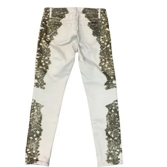 Joe's Jeans Joe's Jeans Skinny Ankle Metallic Denim Jeans Bone Wash - Size 27 - Picture 2 of 4